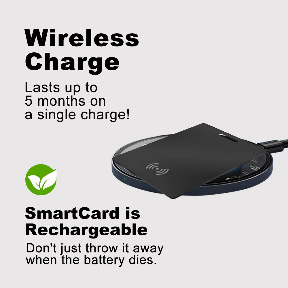 Wallet Anti-Loss Card Ultra-Thin Tracking GPS Location Smart Tag for Iphone Device Find My Bluetooth Device Wireless Charging